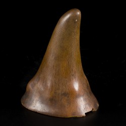 Een Libation cup, hoorn van een Sumatraanse(?) neushoorn, China, 18e eeuw.