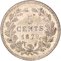 5 Cent. Willem III. 1879. FDC.
