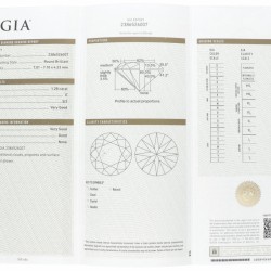 GIA-gecertificeerde briljant geslepen diamant 1.28 ct.