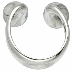 Bent Gabrielsen voor Georg Jensen no.179 zilveren modernistische ring bezet met amethist - 925/1000.