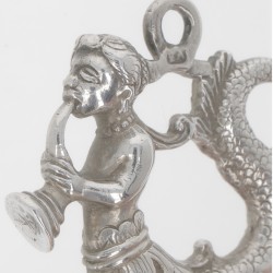Chatelaine rammelaar (Nederland 18e eeuw) zilver.