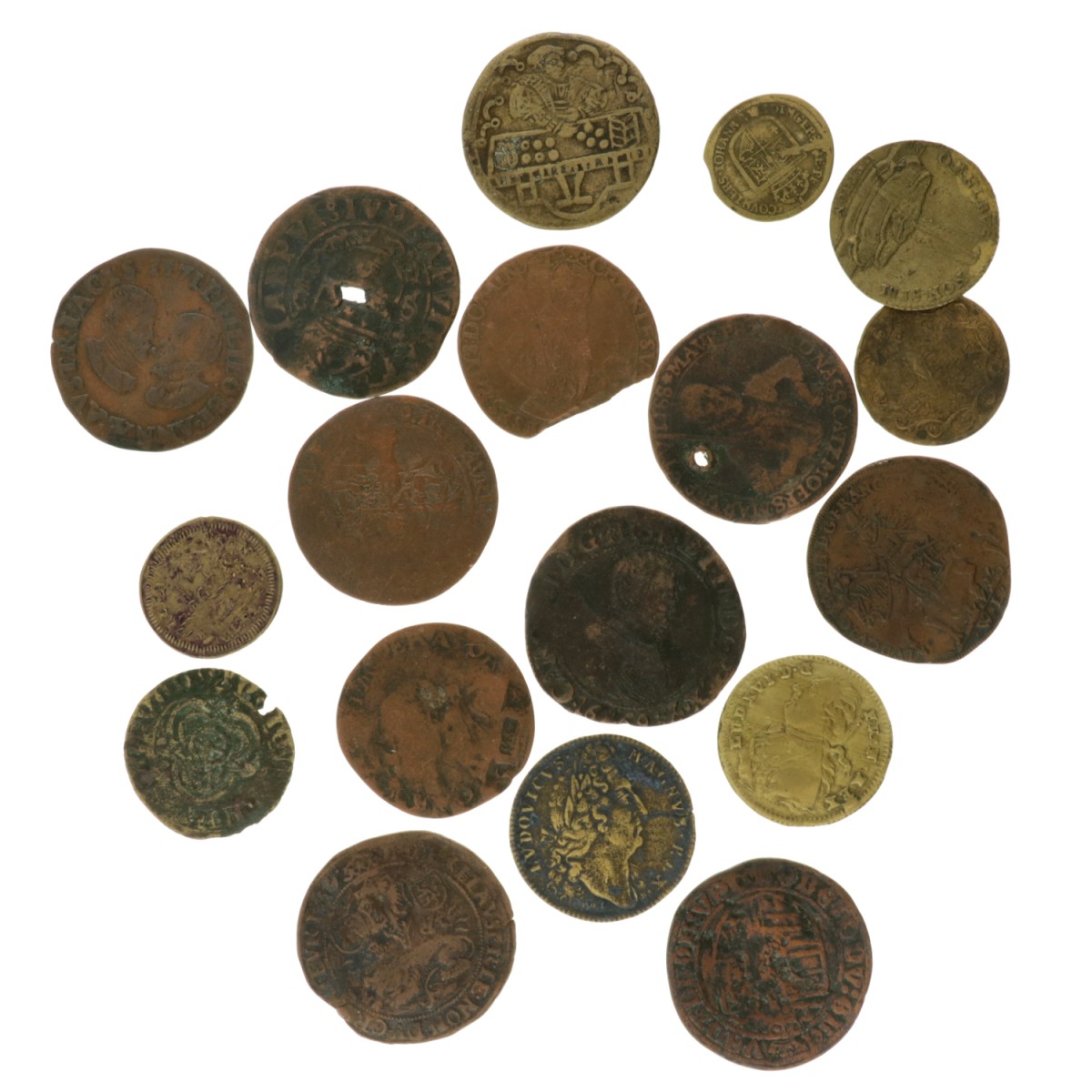 Europe. 16th - 18th century. Lot (17) Jetons.