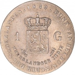 1 Gulden. Willem I. 1839. Prachtig -.