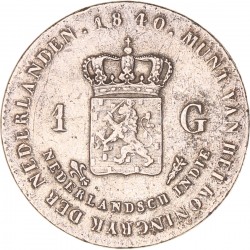 1 Gulden. Willem I. 1840. Zeer Fraai.