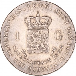 1 Gulden. Willem I. 1840. Zeer Fraai +.