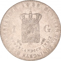 1 Gulden. Willem I. 1839. Zeer Fraai.