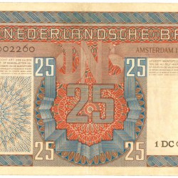 Nederland. 25 gulden. Bankbiljet. Type 1949. Type Salomo. - Zeer Fraai -.