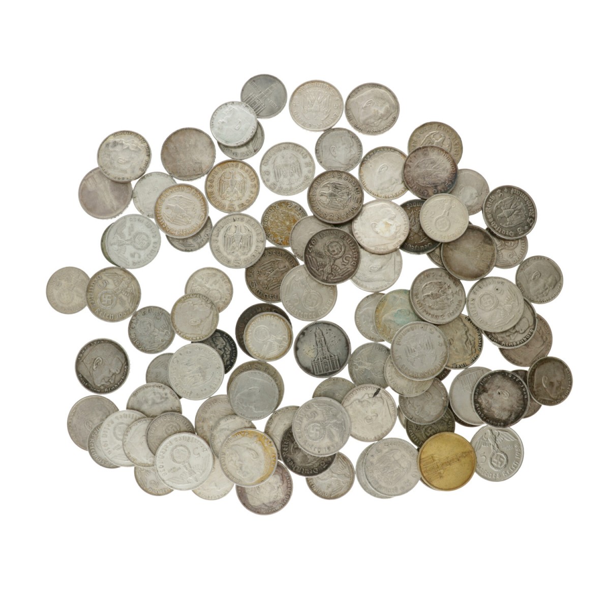 Germany. Third Reich. Lot (97) Silver Marks. 1901 - 1975.