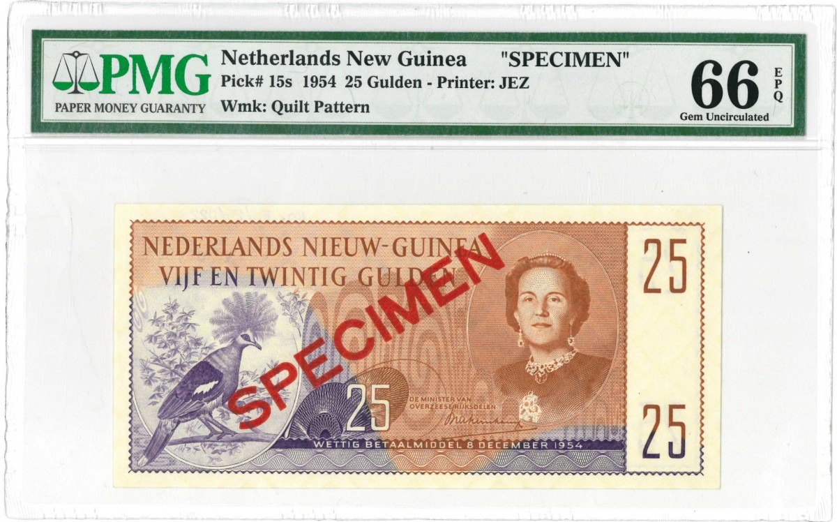 New Guinea. 25 gulden. Banknote. Type 1954. - UNC.