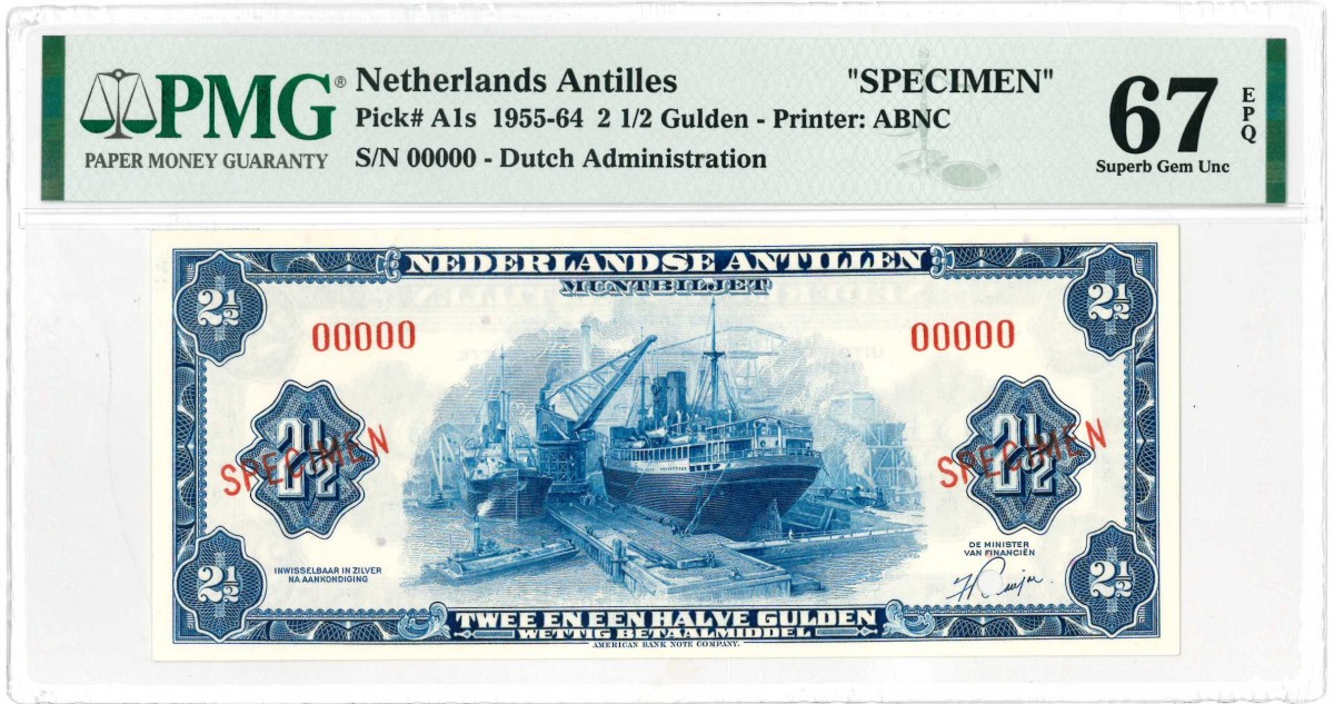 Netherlands-Antilles. 2½ gulden. Banknote. Type 1955-1964. - UNC.