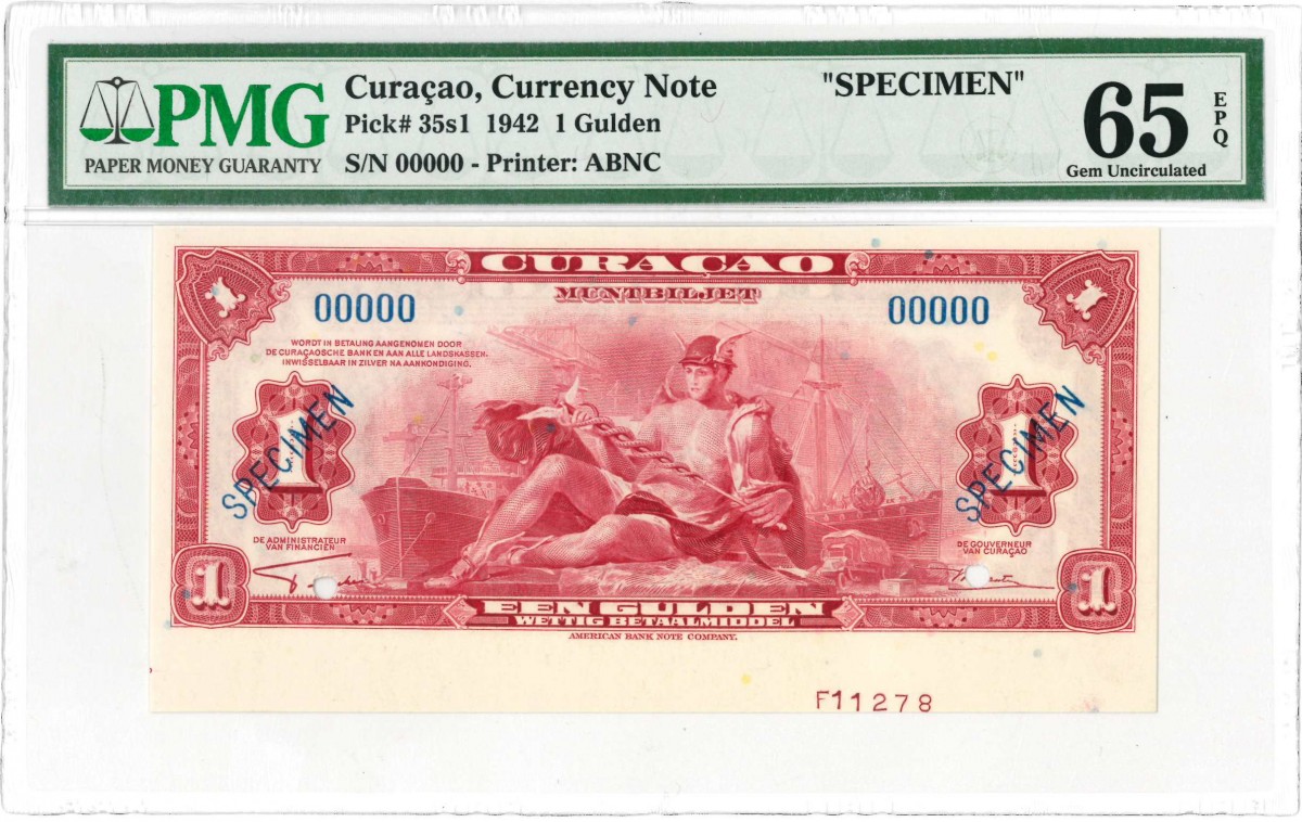 Curaçao. 1 gulden. Banknote. Type 1942. - UNC.