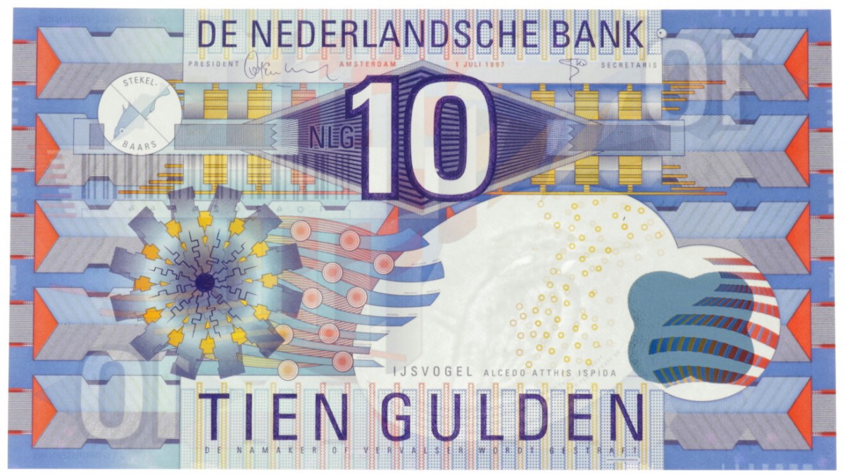 Nederland. 10 gulden. IJsvogel. Type 1997. - UNC.