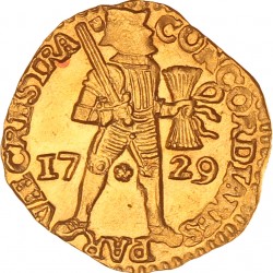 Gouden dukaat 'Vliegent Hart'. Utrecht. 1729. UNC -.