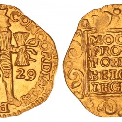 Gouden dukaat 'Vliegent Hart'. Utrecht. 1729. UNC -.
