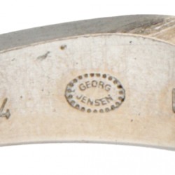 Nina Koppel voor Georg Jensen 18 kt. bicolor gouden 2-delige 'Fusion' ring.