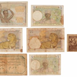 French West Africa. 1/4x5/2x25/100 Francs. Banknote. Type 1932-1943. - Good – Very fine.