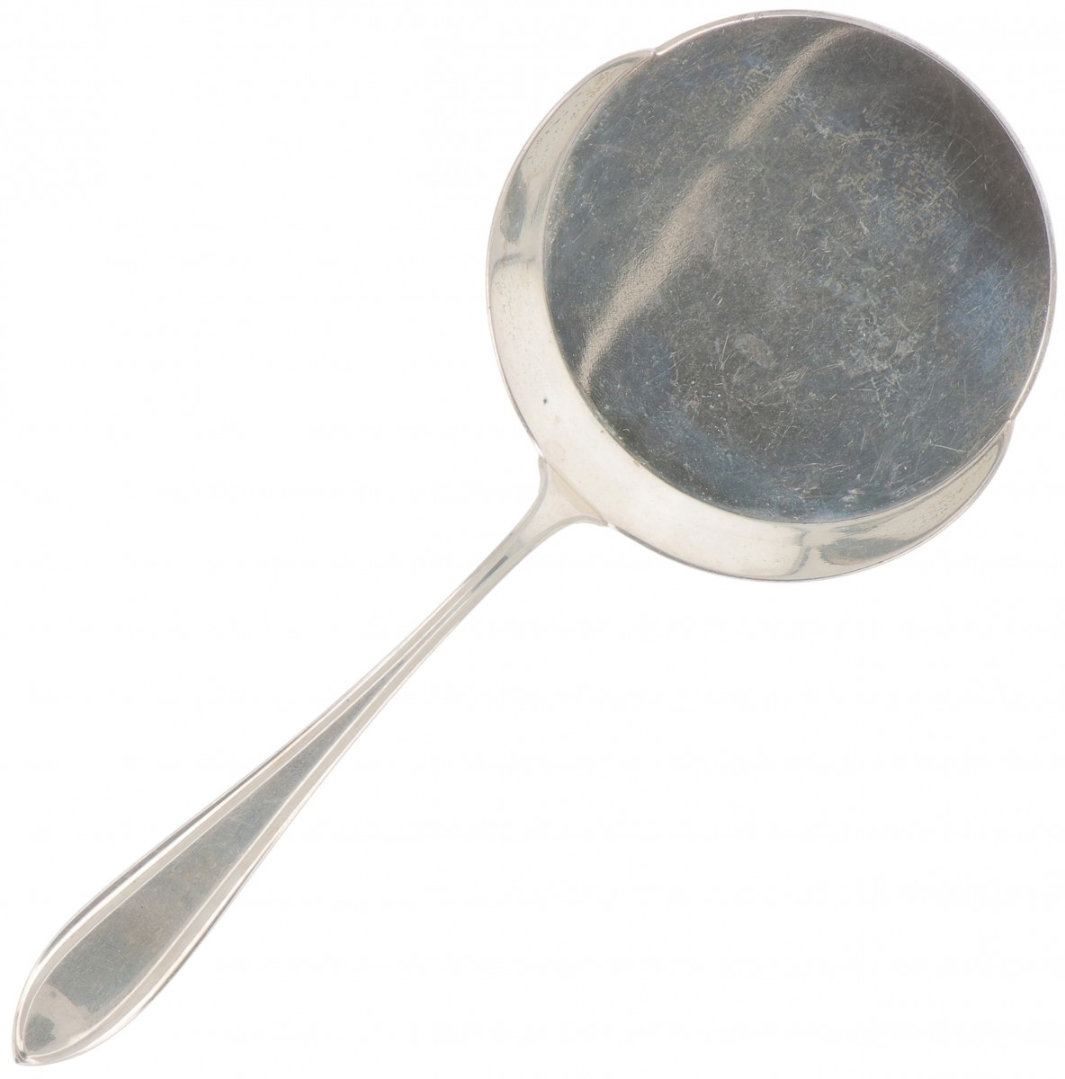Spiegelei-schep Hollands puntfilet zilver.