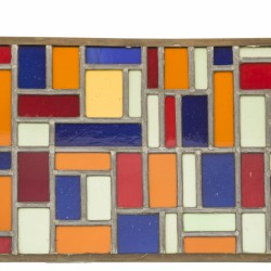 Theo van Doesburg (Utrecht 1883 - 1931 Davos), Compositie VIII, een glas-in-lood raam voor Woonblok I & V, Spangen, Rotterdam, ca. 1919.