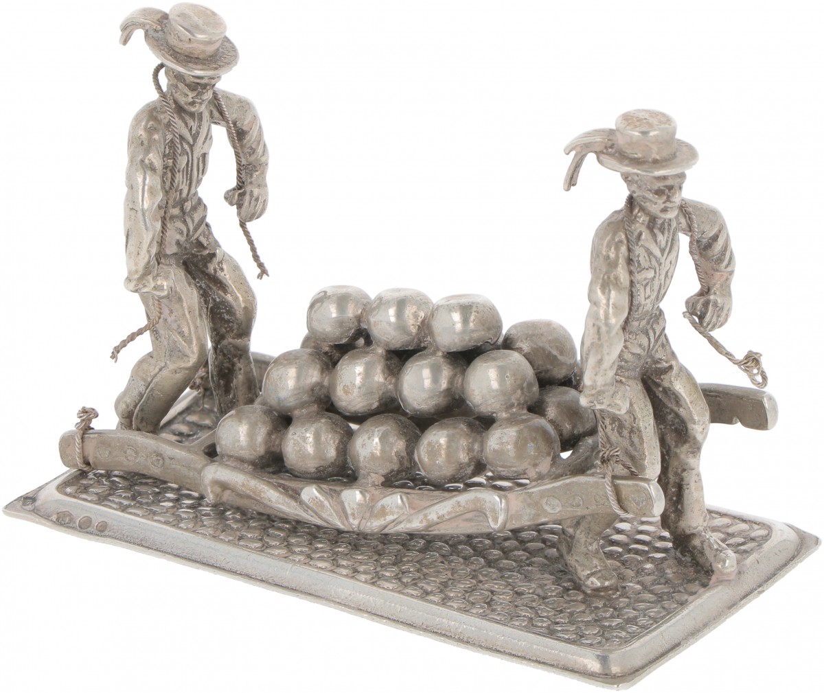 Miniatuur kaasdragers zilver.