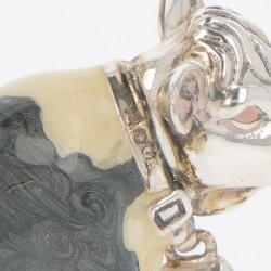 (2) delig lot miniatuur koeien zilver.
