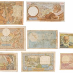 France. Lot 16 notes. Banknote. Type 1922-1955. - Good – Very fine.