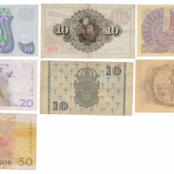 Sweden. 2x5/3x10/20/50 Kronor. Banknote. Type 1939-1988. - Very good – Extremely fine.