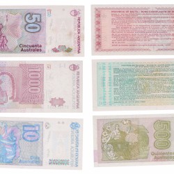 Argentina. Lot 18 notes. Banknote. Type ND. - UNC.