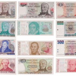 Argentina. Lot 18 notes. Banknote. Type ND. - UNC.