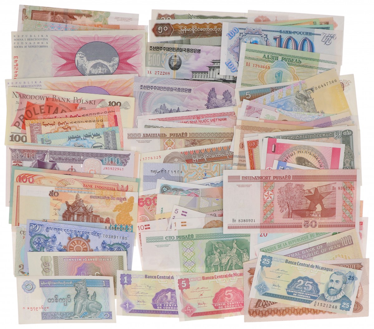 Lot. 100 Different World Banknotes. - UNC.