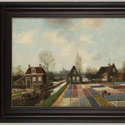 Jaap Wigersma (Noord 1877 - 1957 Haarlem), Landarbeiders op de bollenvelden.