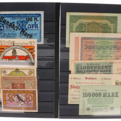 Germany. Lot 50 notes. Notgeld. Type 1923. - Fine – UNC.