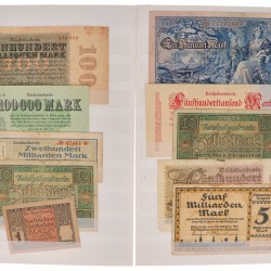 Germany. Lot 50 notes. Notgeld. Type 1923. - Fine – UNC.