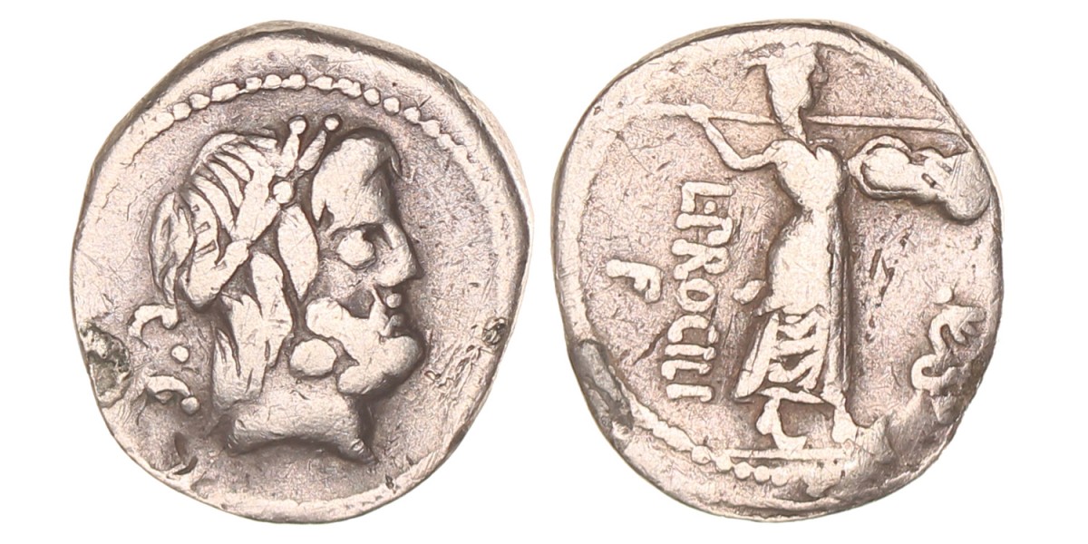 Roman Republic. L. Procilius. Denarius. N.D. (80 BC).