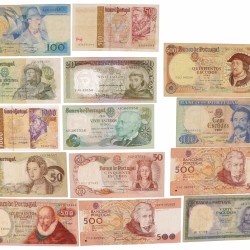 Portugal. Lot 20 notes. Banknote. Type 1960-1997. - Very good – UNC.