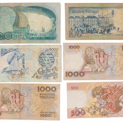 Portugal. Lot 20 notes. Banknote. Type 1960-1997. - Very good – UNC.