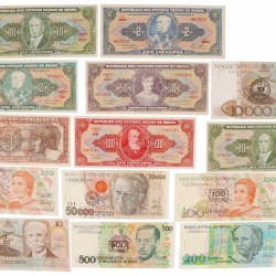 Brazil. Lot 22 notes. Banknote. Type ND. - UNC.