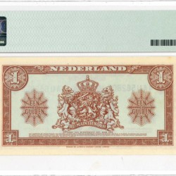 Nederland. 1 gulden. Muntbiljet. Type 1945. Type Wilhelmina II. - UNC.