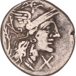 Roman republic. M. Papirius Carbo. Denarius. N.D. (122 - 121 BC).