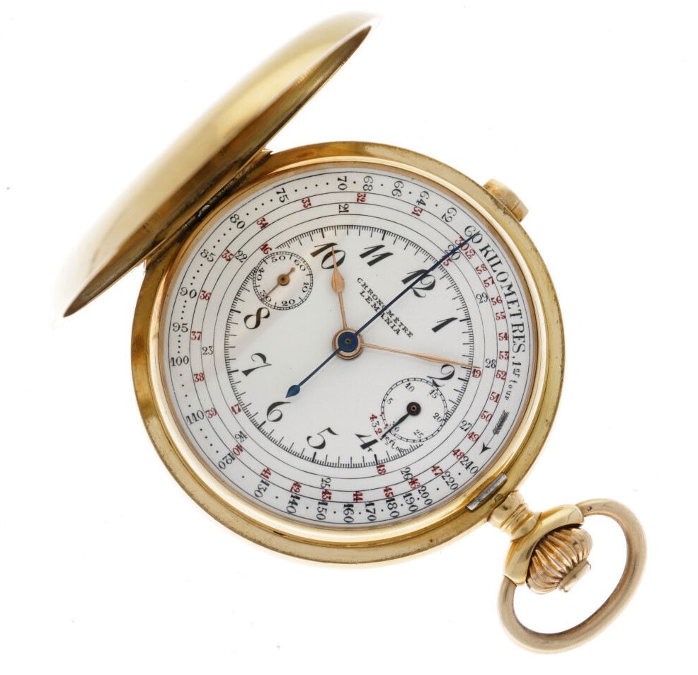 Lemania savonette chronograaf - Herenzakhorloge - ca. 1910.