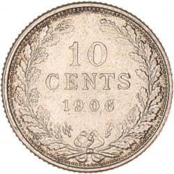 10 cent. Wilhelmina. 1906. UNC.