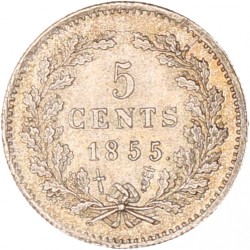 5 Cent. Willem III. 1855. FDC.