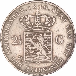 2½ gulden. Willem I. 1840. Zeer Fraai.