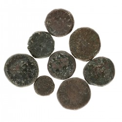 Ceylon. British colony. Lot (8) Copper Coins.