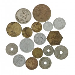 Belgian Congo. Lot (17) 5 Centimes - 5 Franc. 1911 - 1960.