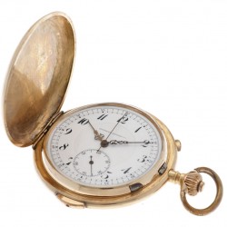 Gouden Savonette Chronograaf - Herenzakhorloge - ca. 1889.