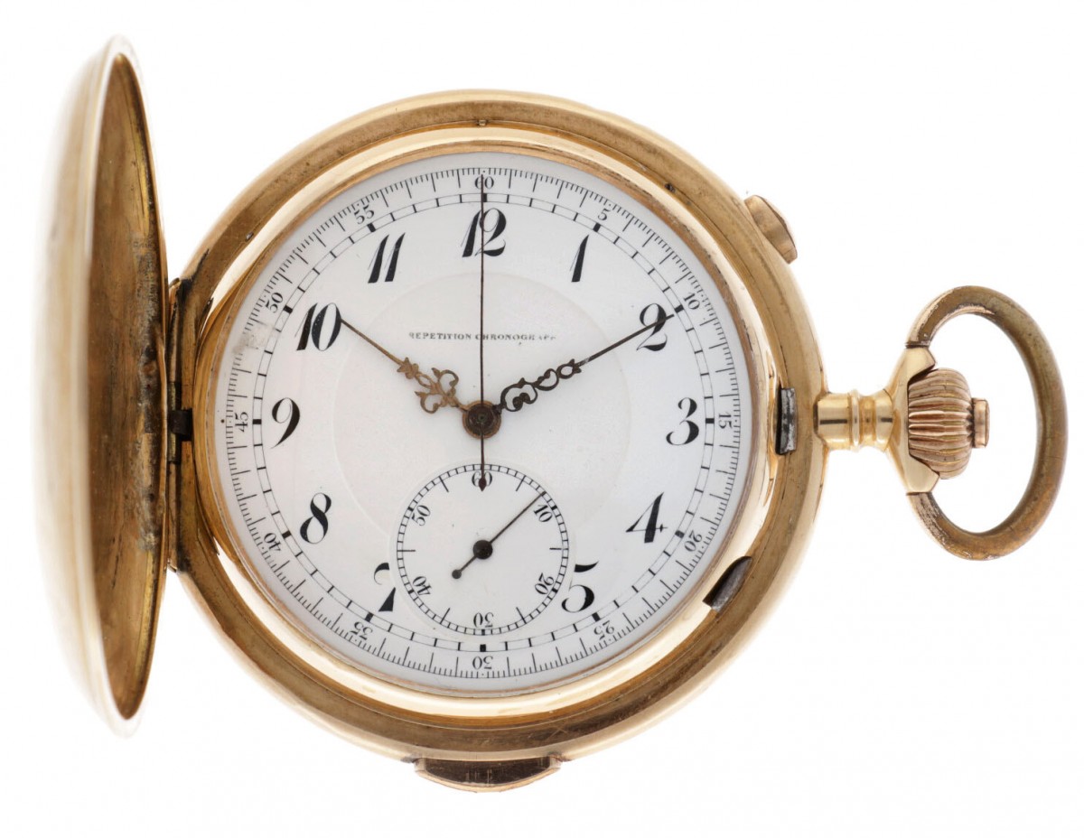 Gouden Savonette Chronograaf - Herenzakhorloge - ca. 1889.