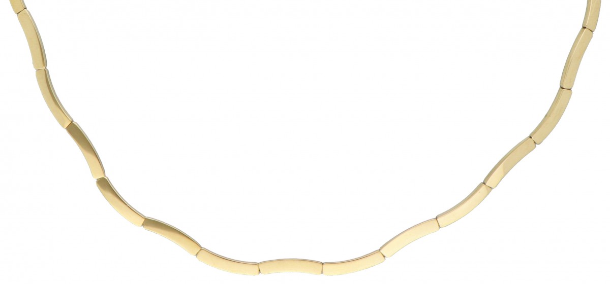 18 kt. Geelgouden Bigli Italiaans design collier.