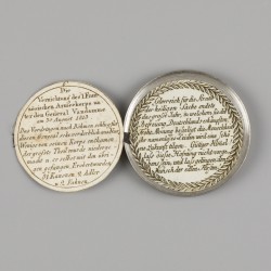 Johann Thomas Stettner (Nürnberg 1785 – 1872 Tiersdorf), Een Steck medaille/ Stecktaler of schroefmedaille - overwinning van de Rheinbund op de Fransen, 1813.