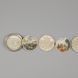 Johann Thomas Stettner (Nürnberg 1785 – 1872 Tiersdorf), Een Steck medaille/ Stecktaler of schroefmedaille - overwinning van de Rheinbund op de Fransen, 1813.