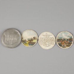 Johann Thomas Stettner (Nürnberg 1785 – 1872 Tiersdorf), Een Steck medaille/ Stecktaler of schroefmedaille - overwinning van de Rheinbund op de Fransen, 1813.